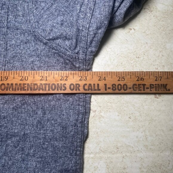 Goodfellow & Co Gray Button-Up Flannel Shirt Long Sleeve Warm Comfort Casual - Picture 6 of 7